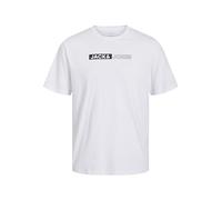 JACK&JONES PLUS Men's Jjecorp Logo Tee Ss O-n Noos Pls T-Shirt, White/Print: Play 5, XXXX-Large