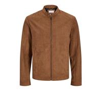 JACK&JONES PLUS Men's JJEDYLAN CLEAN Faux Suede Jacket PLS Suede Jacket, Cognac, 3XL, Cognac, XXXL