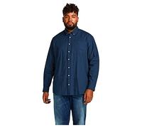 JACK&JONES PLUS Men's JJEOXFORD Shirt L/S S21 PS NOOS, Navy Blazer/Fit:Plus Size, UK 1XL