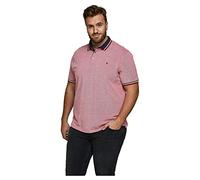JACK&JONES PLUS Men's JJEPAULOS Polo SS NOOS PS Shirt, Rio Red/Detail:PS, 7XL