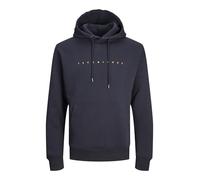 JACK&JONES PLUS Men's Jjestar Jj Sweat Hood Noos Pls Sweatshirt, Dark Navy, 3XL UK Plus