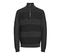 JACK&JONES PLUS Men's Jjhugo Knit Half Zip Pls Jumper, Black, 5XL