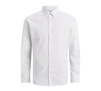 JACK&JONES PLUS Men's JJJOE Shirt LS Plain PS Shirt, White, 4XL