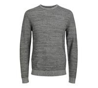 JACK&JONES PLUS Men's Jjotto Knit Crew Neck Pls Jumper, Black/Detail:Twisted, 3XL