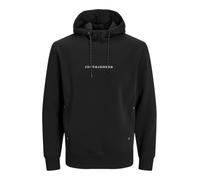 JACK&JONES PLUS Men's Jjtree Sweat Hood Pls Sweatshirt, Black/Print: Jack & Jones, 5XL