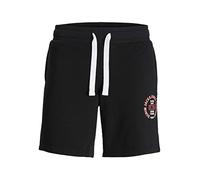 Jack & Jones Plus Men's Jpstandy Sweat Shorts Pls, Black, 34