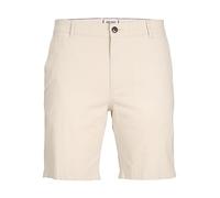 JACK & JONES PLUS Men's Jpstdave Jjlinen Shorts AKM Ps Chino, Moonbeam/Detail: Solid, 32
