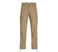 JACK&JONES PLUS Men's Jpstkane Jjbarkley Cargo Pant Noos Pls Trousers, Elmwood, 46W x 32L
