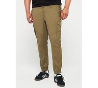 Jack & Jones Plus Paul Flake Slim Fit Cuffed Cargo Trousers, Olive Night, Size 46, Inside Leg Regular, Men Olive Night