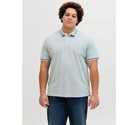 Jack & Jones Plus Paulos Polo Shirt, Mineral Blue, Size 3Xl, Men Mineral Blue