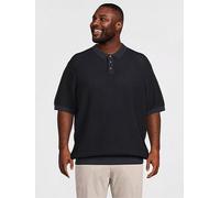 Jack & Jones Plus Premium Kingsley Knitted Polo Shirt, Sky Captain, Size 3Xl, Men Ky Captain