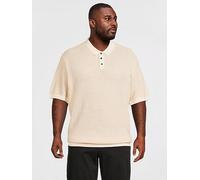 Jack & Jones Plus Premium Kingsley Knitted Polo Shirt, Whitecap Gray, Size 4Xl, Men Whitecap Gray