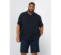 Jack & Jones Plus Size Jeff Solid Resort Shirt - Black, Black, Size 3Xl, Men Black