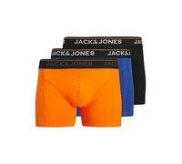 Jack & Jones Plus Theodore Solid Trunks 3 Pack, Beaucoup Blue, Size 4Xl, Men Beaucoup Blue