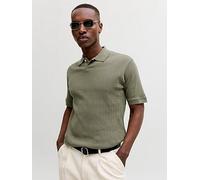 Jack & Jones Premium Henry Polo Shirt, Khaki, Size S, Men Khaki