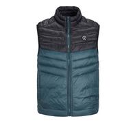 Jack & Jones Mens Sleeveless Gilet - Zipper Closure and High Neck - Green - Size X-Large