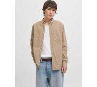 JACK & JONES Regular Fit Corduroy Shirt Beige