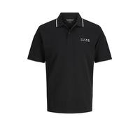 JACK & JONES Jcostance Print Polo SS, Black, M