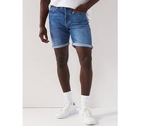 Jack & Jones Rick Original Distressed Denim Shorts, Blue Denim, Size Xl, Men Blue Denim