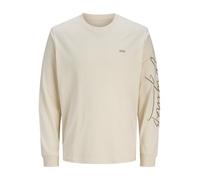 JACK & JONES Signature Long Sleeve T-Shirt-Antique White-X-Large