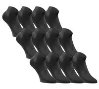 JACK & JONES Sneaker Socks Men & Women Set of 12 Short Socks Cotton, all black, 39-42