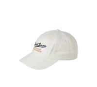 JACK & JONES Soft Base Pablo Cap | One Size Fits All | 100% Cotton Unstructured Baseball Cap | Men's & Women's Adjustable Hat Antique White