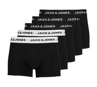 Jack & Jones Boxer Shorts Essential Trunks, 5-Pack, Logo Printed Solid Black, Size M