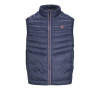 Jack & Jones Mens Sleeveless Gilet - Zipper Closure and High Neck - Navy - Size Medium
