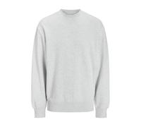 JACK & JONES Men's Jjecharge Sweat Crew Neck Noos Sweatshirt, White Melange, L