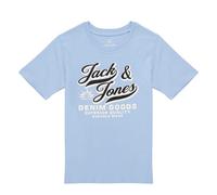 Jack & Jones T shirt JJELOGO TEE SS ONECK in Blue 16 years