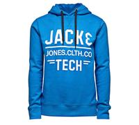Jack & Jones Tech Men's Miles Hooded Sweater - Skydiver/Melange, Medium