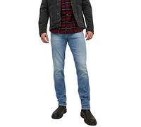 JACK & JONES Tim Davis JJ 074 Men's Slim/Straight Fit Jeans, Blue Denim, 30 W/32 L