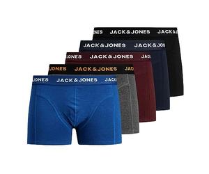 JACK & JONES Trunks 5-Pack Trunks, - Black/Navy Blazer/Port Royale/Dgm/Surf The Web, L