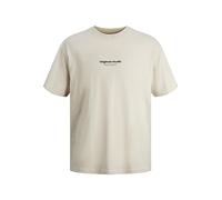 JACK & JONES Men's Jorvesterbro Tee Ss Crew Neck Noos Polo Shirt, Beige, S