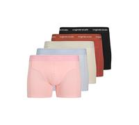 JACK & JONES Vesterbro Solid Trunks 5 Pack-Arabian Spice - Celadon Tint - Skyway - Tickled Pink - Black-Large