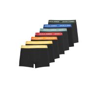 JACK & JONES Mens Vito Solid Seven Pack Boxer Trunks Black L
