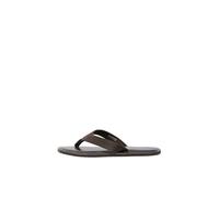 JACK & JONES Washton Leather Men's Brown Stone Flip Flops - UK 8