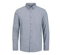 Jack & Jones Classic Melange Long Sleeve Shirt Grey XL Man