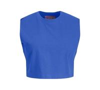 Jack & Jones Women's Jxalvira Slim SL Crop Every Tee JRS Sn T-Shirt, Blue Iolite, Large