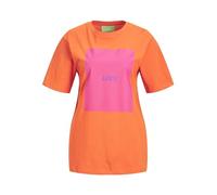 Jack&Jones Women's JXAMBER SS Relaxed Every Tee NOOS Top, Puffins Bill/Print: Carmine Rose Square, M, Puffins Bill/Print: Carmine Rose Square, M