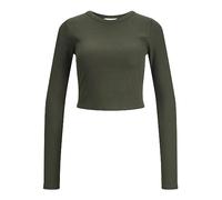 Jack & Jones Women's Jxfeline STR LS Rib Tee JRS Noos Top