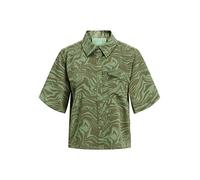 Jack & Jones Women's Jxlark Satin Ss Shirt Sn Blouse, Loden Frost/AOP:AOP, XS