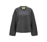 Jack & Jones Women's Jxsigga Various Crew Neck Knit Sn, Dark Grey Blend, XL