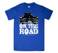 Jack Kerouac On The Road Car Mens T-Shirt, Royal Blue, Medium