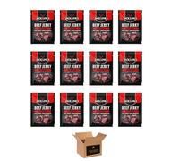 Jack Link’s Beef Jerky Original High Protein Meat Snacks | Premium Beef - Air Dried & Smoked American Jerky, Flavoured Low Fat Protein Snack for Fitness (Case of 12, ORIGINAL)