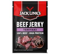 Jack Links Beef Jerky Teriyaki - Box of 12 x 60g - Dried Meat Snack - High Protein Snacks for Gym, Fitness, Outdoor, Hiking - American Food - Halal Beef Jerky Chips