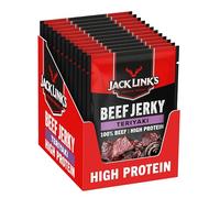 Jack Link's Beef Jerky Teriyaki, Box of 12 x 40 g, Dried Meat Snack, High Protein Snacks for Gym, Fitness, Outdoor, Hiking, American Food, Halal Beef Jerky Chips