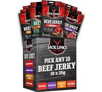 Jack Links Beef Jerky 25g - Pick any 10 - Choose from Original, Sweet & Hot, Teriyaki, Biltong