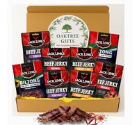 Jack Links Beef Jerky & Biltong Gift Set Variety 8 Pack in Original, Sweet & Hot, Teriyaki & Biltong | High Protein Carnivore Snacks Hamper | Beef Jerky Gift Set for Fathers Day, Birthday by TGBK