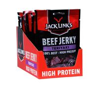 Jack Links Beef Jerky Teriyaki - Box of 12 x 60g - Dried Meat Snack - High Protein Snacks for Gym, Fitness, Outdoor, Hiking - American Food - Halal Beef Jerky Chips